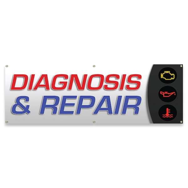 Diagnosis & Repair Banner Concession Stand Food Truck Single Sided